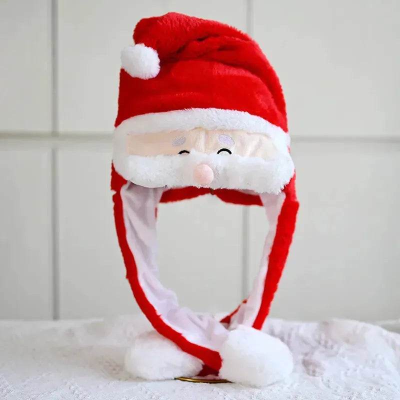 Novel Movable Christmas Hat Winter Cute Santa Claus Snowman Elk Hat - www.Shopthatapp.com