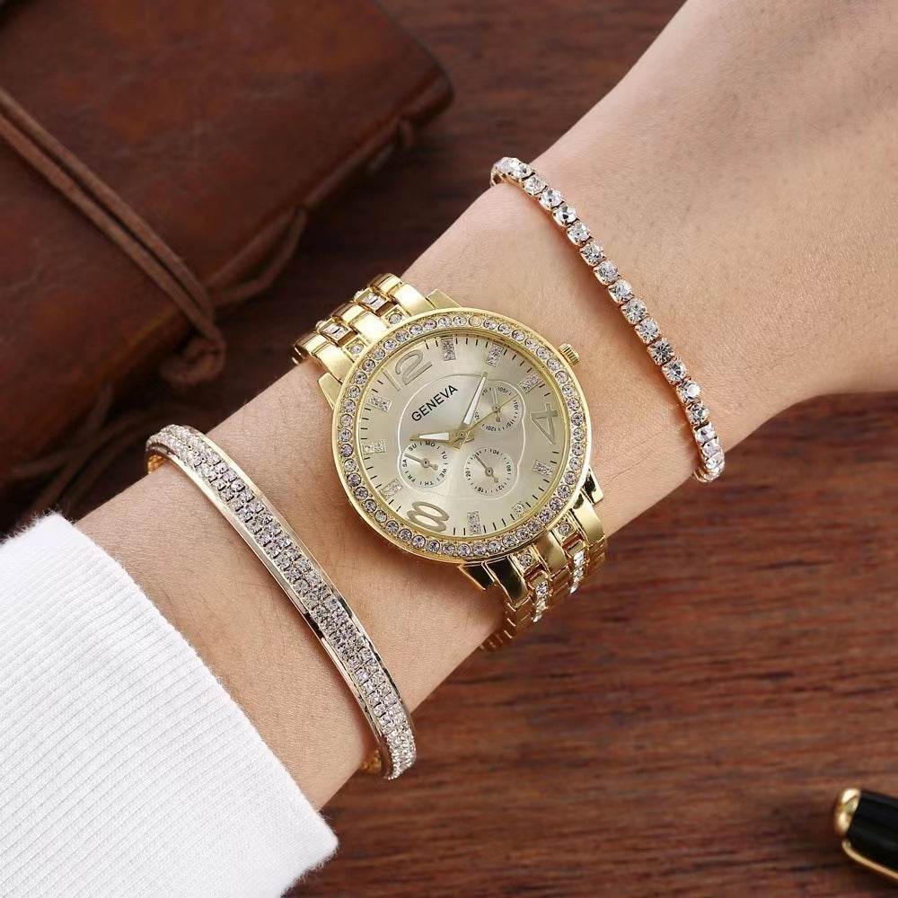 Unisex Three-piece Bracelet Watch for women - www.Shopthatapp.com