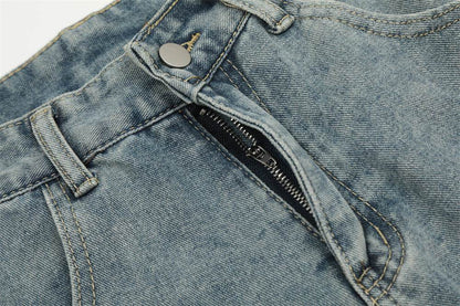 Hand Painted Graffiti Printing Denim Shorts Men Jeans - www.Shopthatapp.com