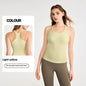 yoga clothes sleeveless Vest With Chest Pad Workout Top - www.Shopthatapp.com