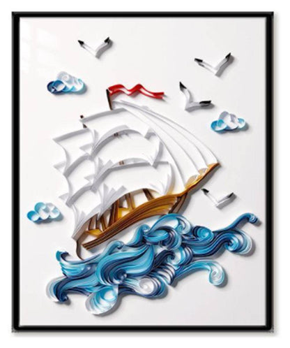 Quilted Paper Painting Creative Handmade Crafts - www.Shopthatapp.com