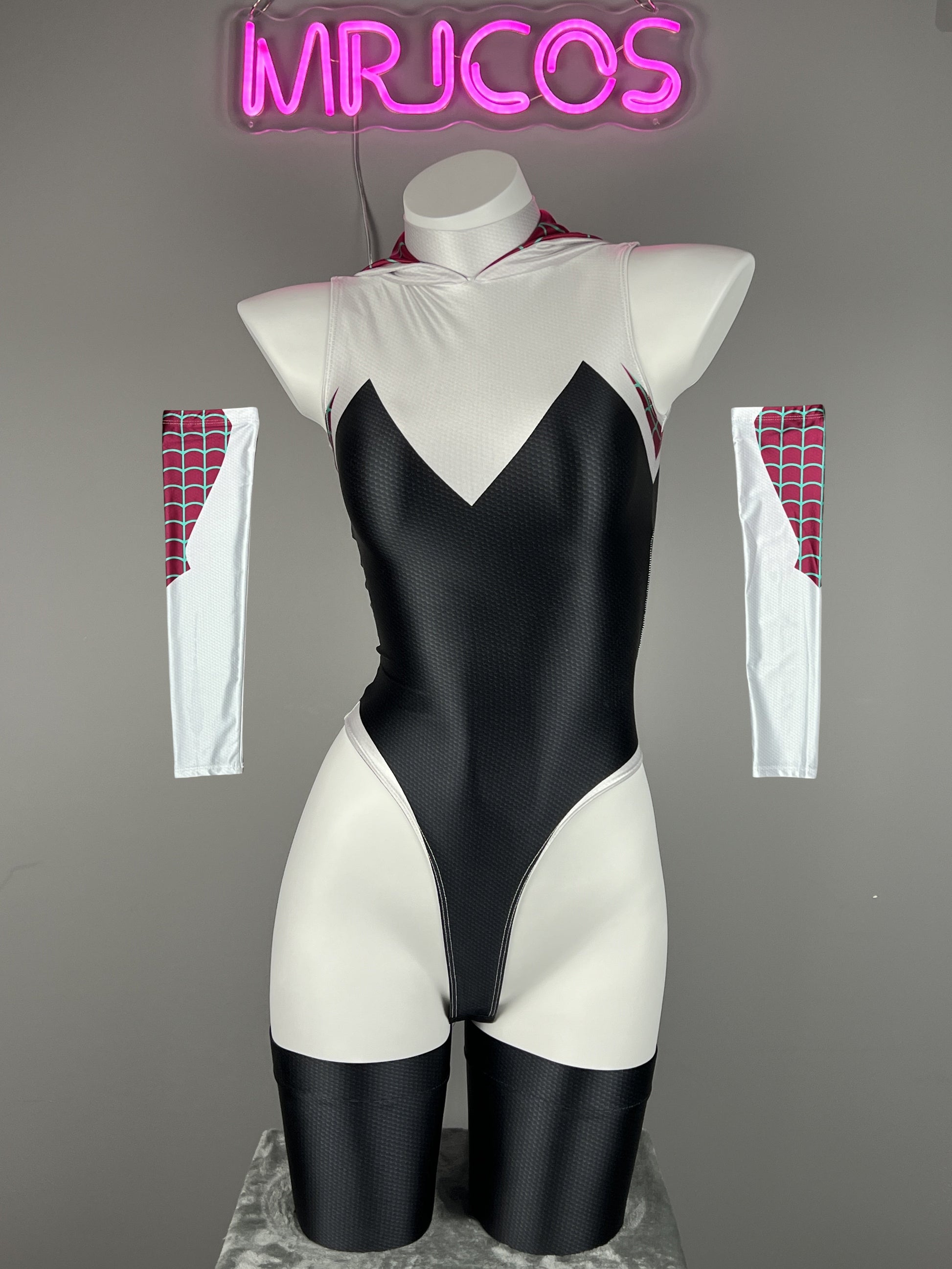 Woman Super Hero Spandex Open Crotch Cosplay Bodysuit Sexy Lingerie - www.Shopthatapp.com