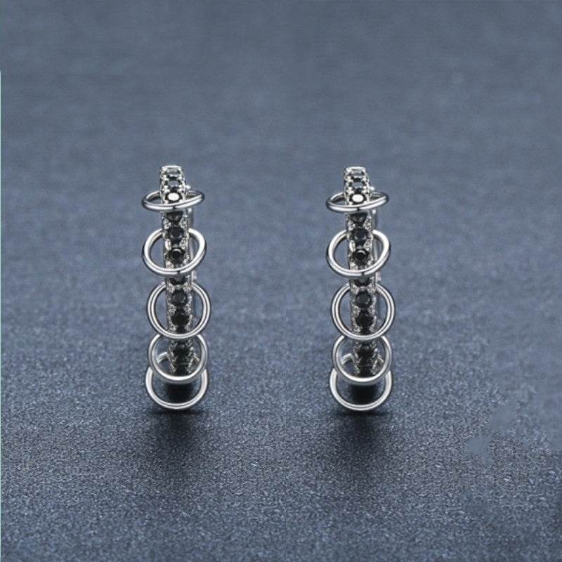 European And American Design Zircon Copper Ear Buckle Simple And Advanced Earring - www.Shopthatapp.com