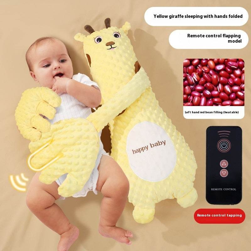 Infant Exhaust Pillow Hand Remote Controlled Soothing For Baby Sleep Cartoon Plush Toddler Comforting Hand - www.Shopthatapp.com