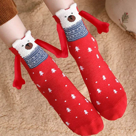 Christmas Stockings Autumn Winter Cotton Magnet Lodestone Hand Tube Socks - www.Shopthatapp.com