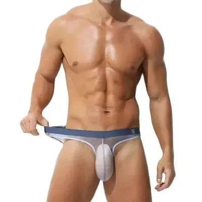 Underwear Men's Briefs Transparent Ice Silk Sexy Full Transparent Trendy Men's Personality Narrow Crotch Low Waist New - www.Shopthatapp.com