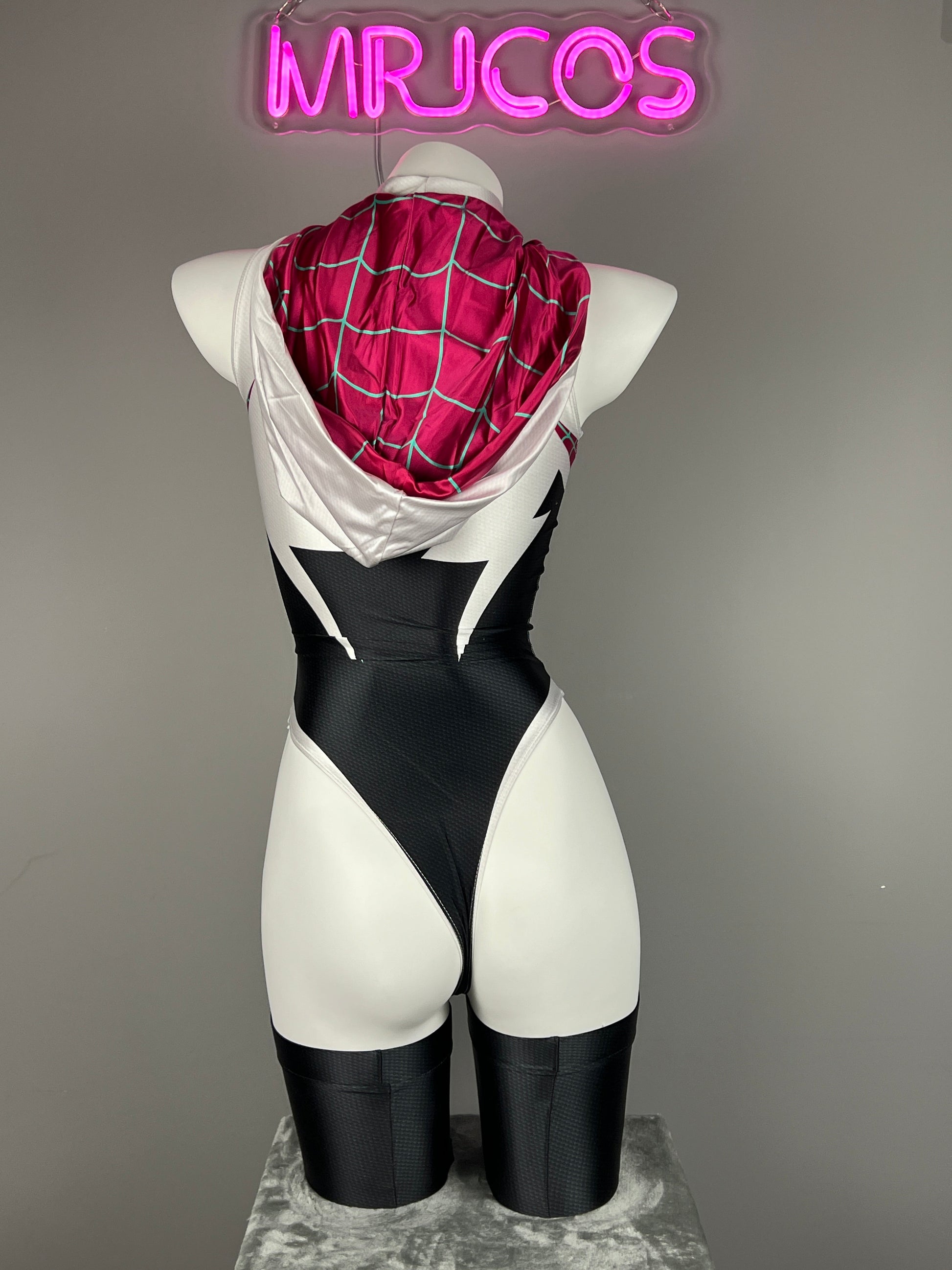 Woman Super Hero Spandex Open Crotch Cosplay Bodysuit Sexy Lingerie - www.Shopthatapp.com