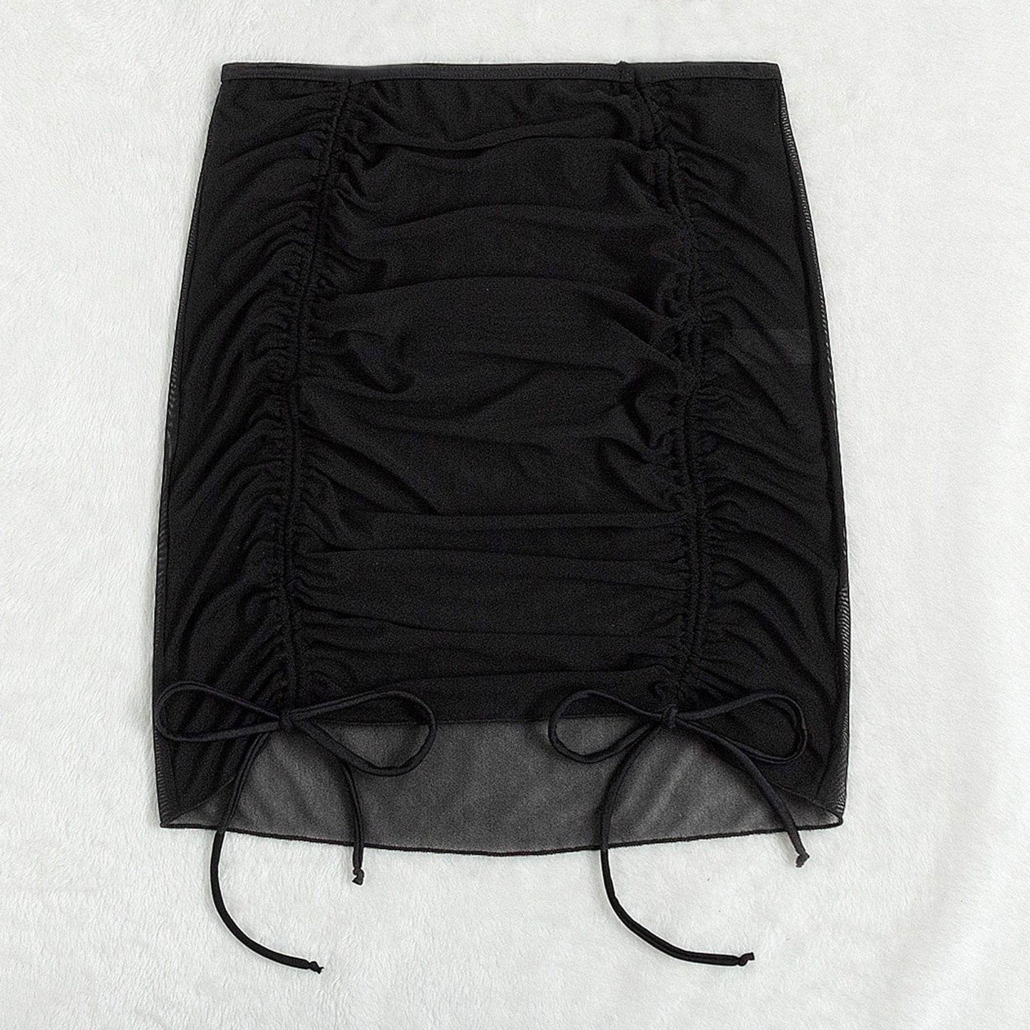 Ladies' Mesh Swimsuit See-through Mini Skirt - www.Shopthatapp.com