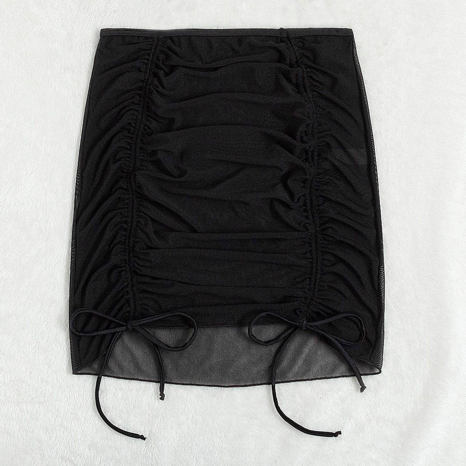 Ladies' Mesh Swimsuit See-through Mini Skirt - www.Shopthatapp.com