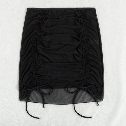 Ladies' Mesh Swimsuit See-through Mini Skirt - www.Shopthatapp.com