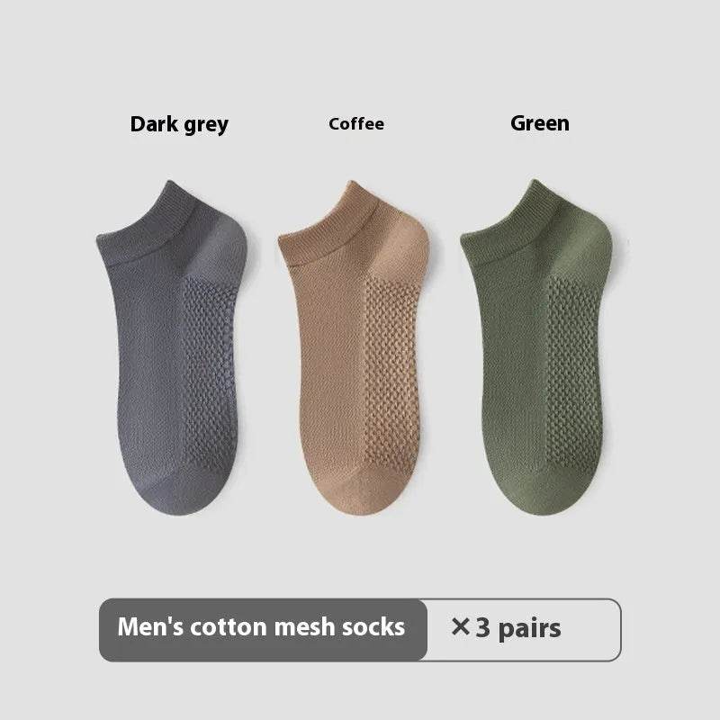 Cotton Anti-Pilling Ankle socks absorbing Invisible Tight Mesh Boat Socks - www.Shopthatapp.com