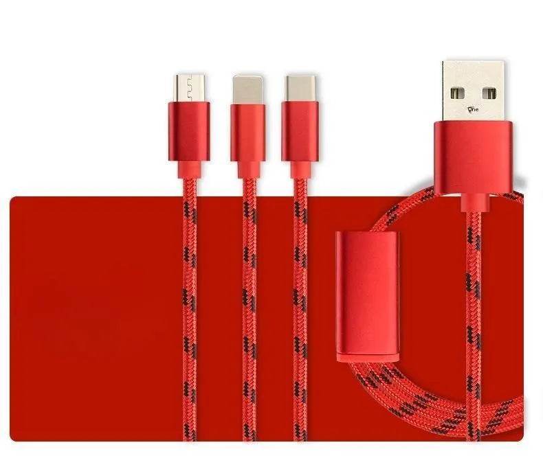 Three-in-one Mobile Phone Charging Cable - www.Shopthatapp.com