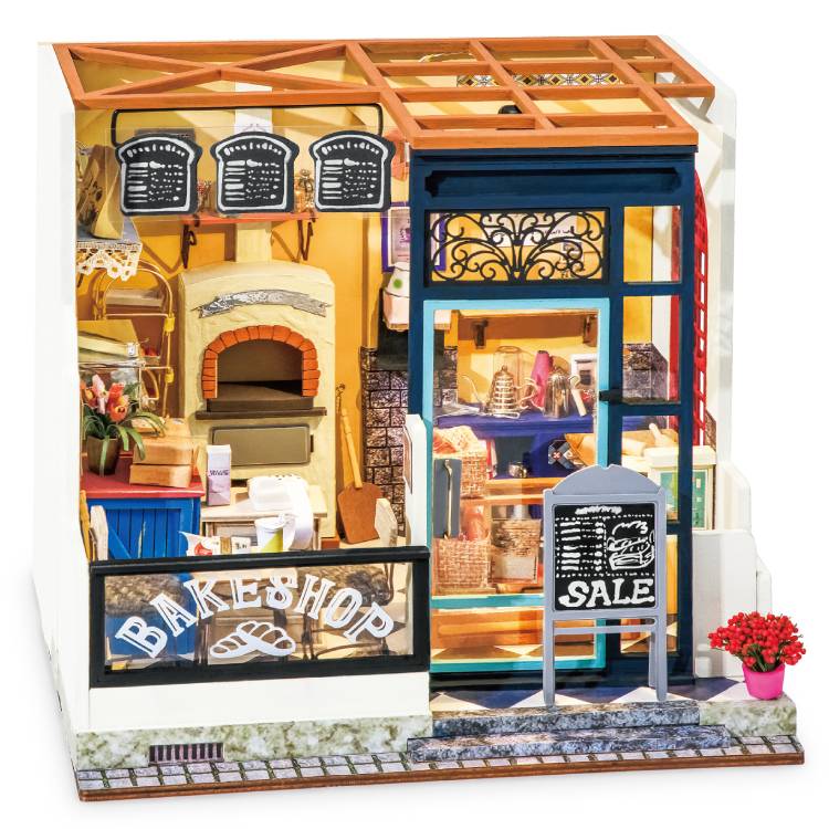 1:24 DIY Mini Dollhouse Kit | Nancy's Bakeshop - www.Shopthatapp.com