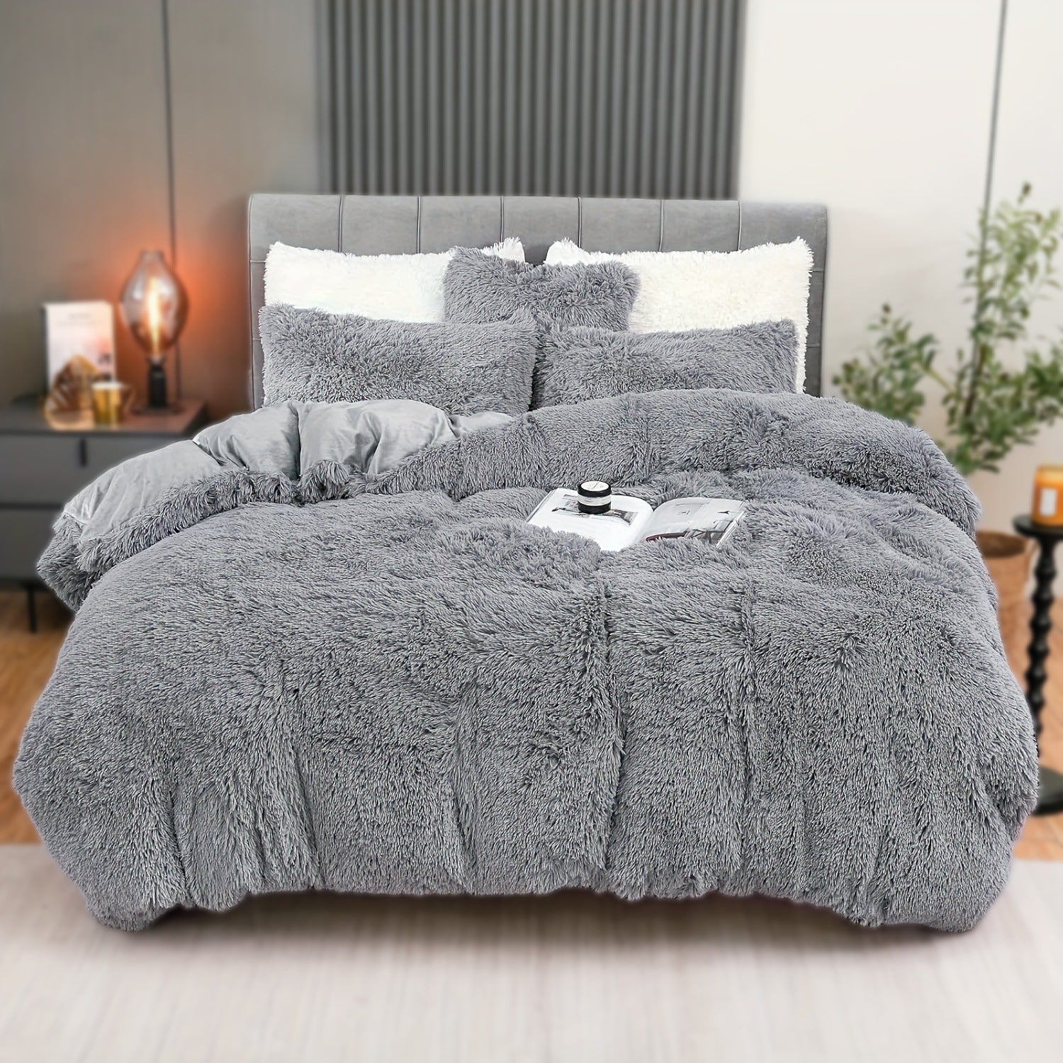 4PCs Plush Duvet Cover Set Luxury Ultra Soft Velvet Duvet - www.Shopthatapp.com