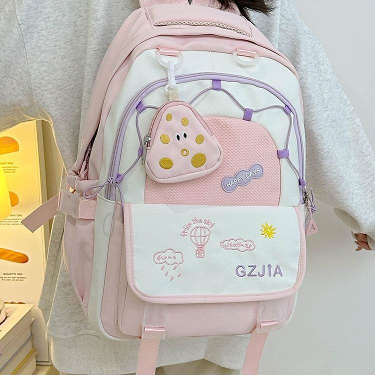 Contrast Colour School Bag – Spacious & Easy Carry - www.Shopthatapp.com