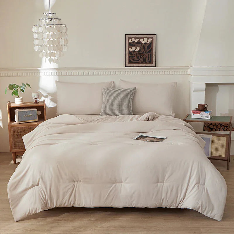 Cross-border Synthetic Quilt Four Seasons Duvet Insert Washed Cotton Brushed Duvet Insert Factory Foreign Trade Wholesale - www.Shopthatapp.com