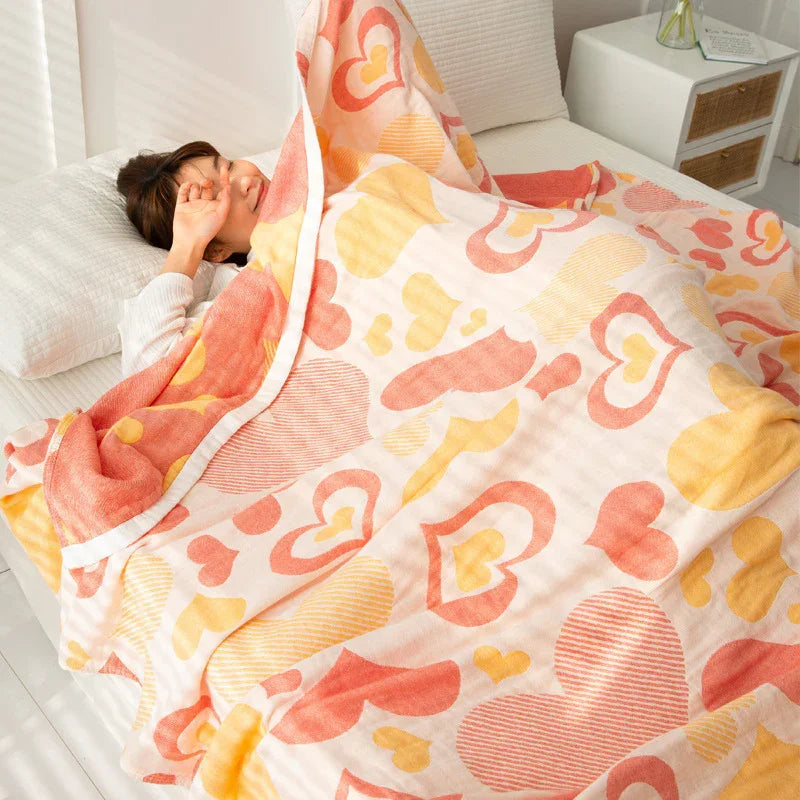 Cotton Four-layer Gauze Towel Blanket Air Conditioning Blanket Thin Duvet - www.Shopthatapp.com