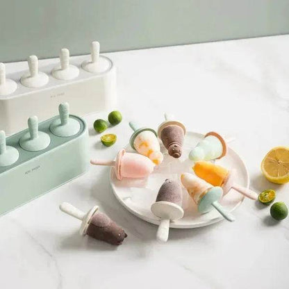 4 Cavities Reusable Silicone Popsicle Mold Maker DIY ice cream mold - www.Shopthatapp.com
