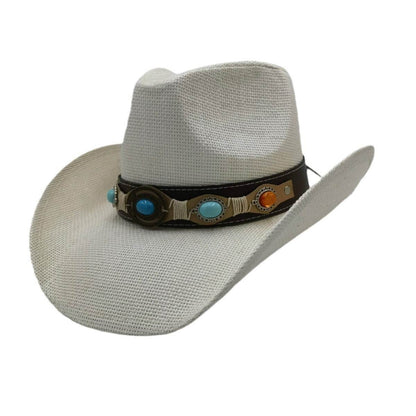Summer Outdoor Ethnic Style Felt and Straw Cowboy Hat - www.Shopthatapp.com