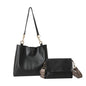 Two-piece Set Large Capacity Leather Totes shoulder Work Commuter Bag - www.Shopthatapp.com