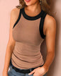 Basic Shirt Round Neck Sleeveless Tops Camisole Women Casual Sport Vest Summer - www.Shopthatapp.com