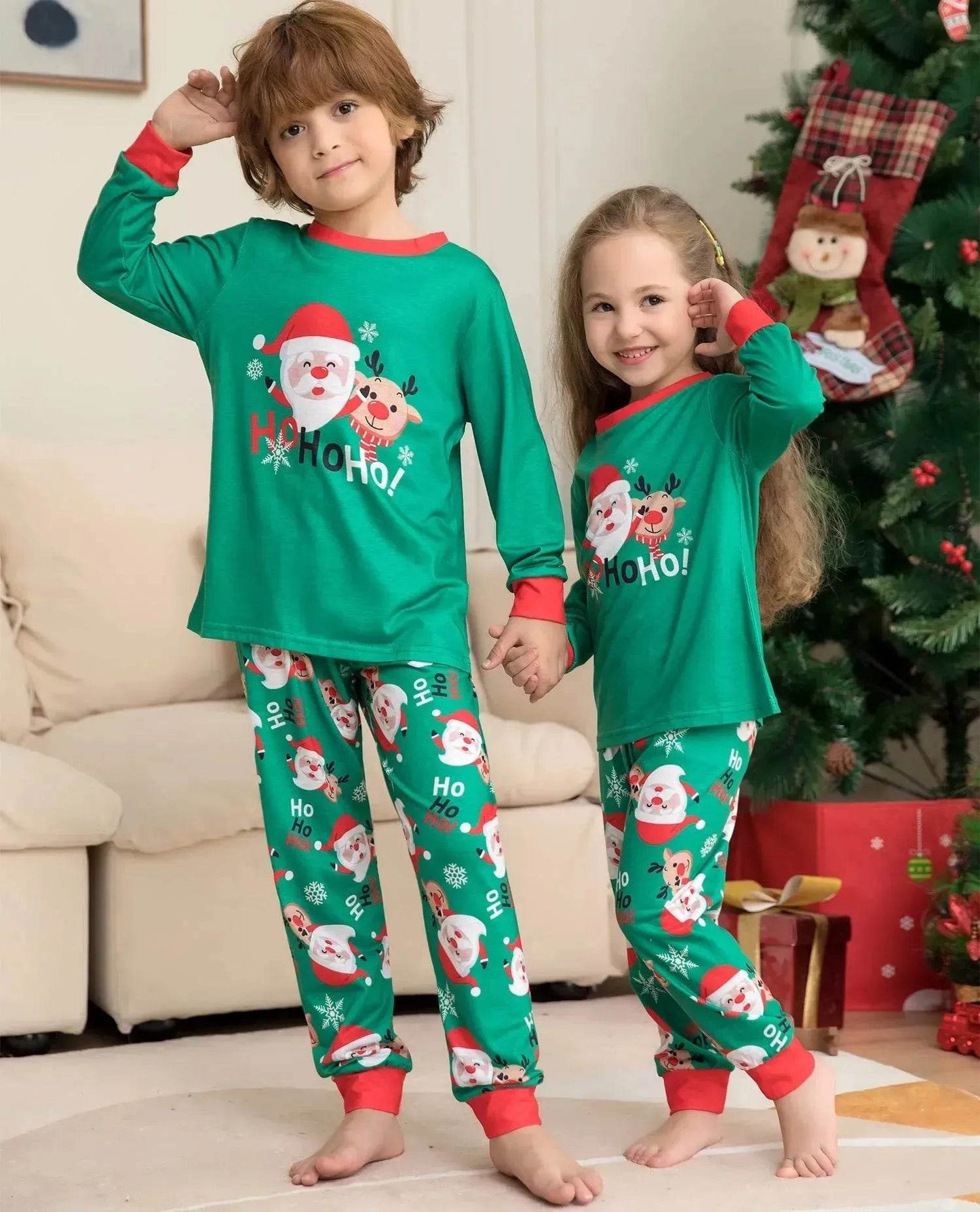 Christmas Pajamas For Family Matching Family Christmas PJs Sets Santa Claus Printed Top Sleepwear - www.Shopthatapp.com