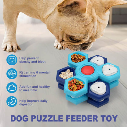 4 Layers Slow Feeder Dog bowl Puzzle feeder toy - www.Shopthatapp.com