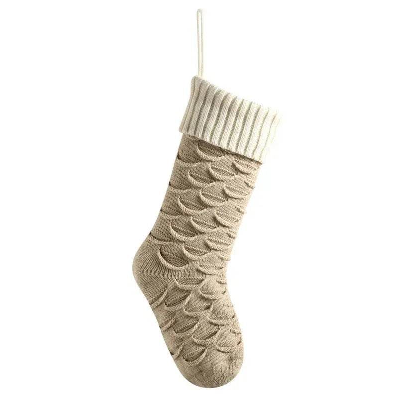 Christmas Gift Bag Decorative Socks Knitted Hanging Decoration - www.Shopthatapp.com