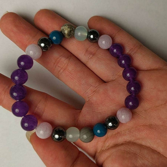 Boho Style 8mm Beaded Gemstone Bracelet Unisex - www.Shopthatapp.com