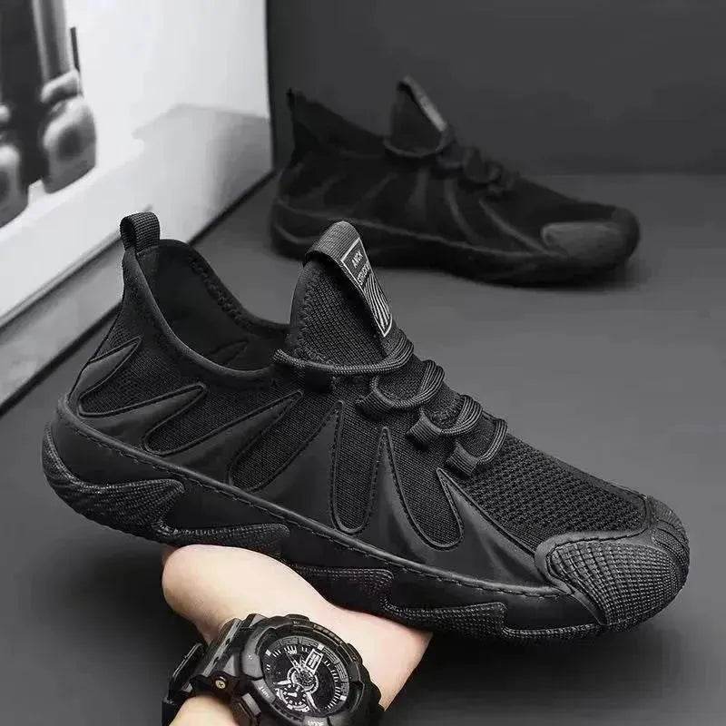 Breathable Mesh Sports Shoes Casual Lace-up Sneakers Men Non-slip Shoes - www.Shopthatapp.com