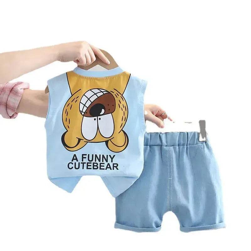Children's Clothing Boys Vest Suit Summer Casual Two piece for boys - www.Shopthatapp.com