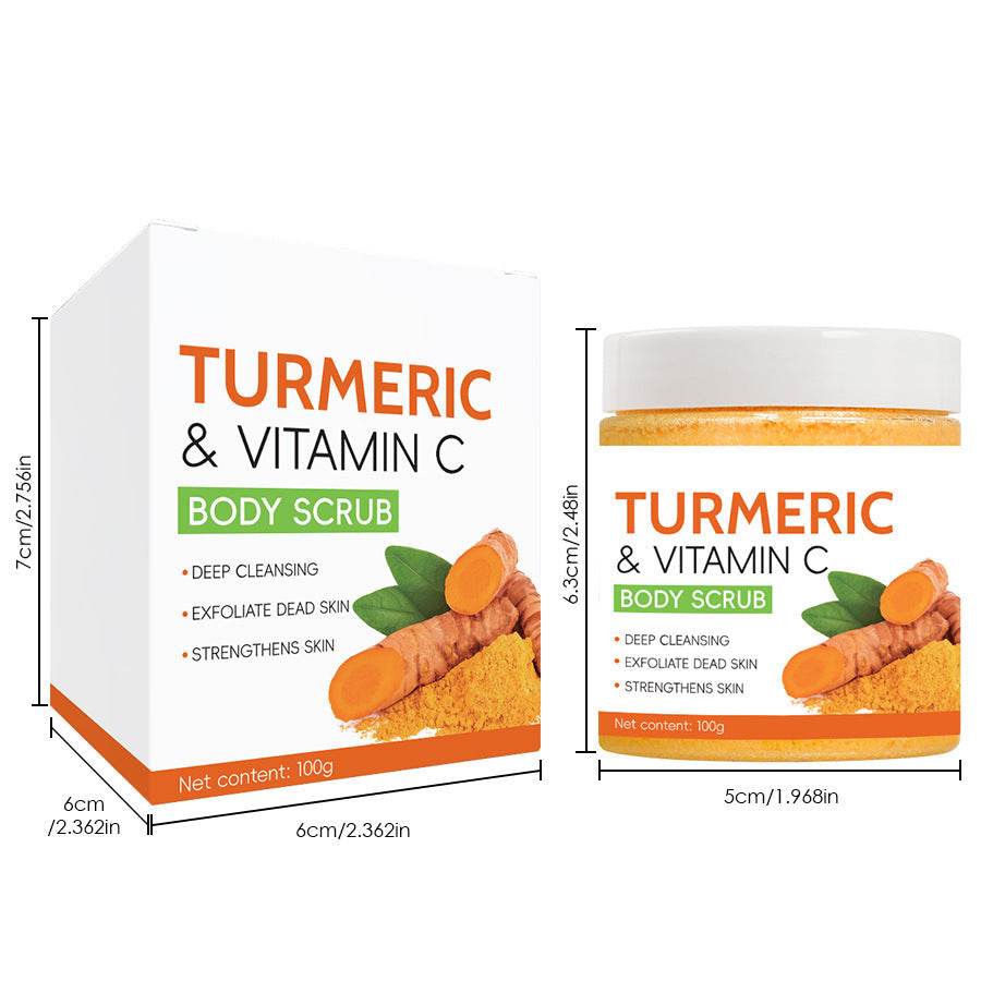 Skin Brightening and Exfoliating Turmeric Vitamin C Body Scrub - www.Shopthatapp.com
