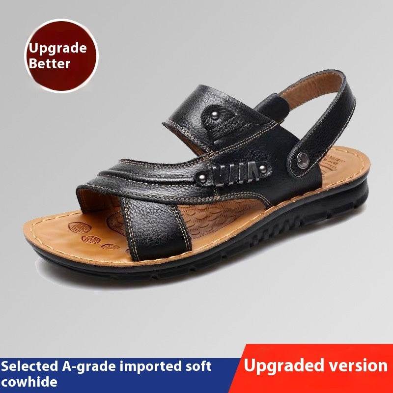 First Layer Cowhide Men's Sandals Summer Genuine Leather Sandals - www.Shopthatapp.com