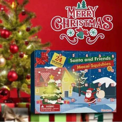 Dowmoo Christmas Pinch Joy Advent Calendar Blind Box, 24 Boxes Christmas Surprise Blind Box Rubber Animal Toys - www.Shopthatapp.com