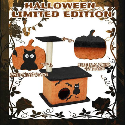 Halloween Inspired Cat Tree Tower Cat Tree For Indoor  With Spacious Cat Condo - www.Shopthatapp.com