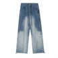 Gradient Tie-dye Straight-leg Denim Trousers Men Jeans - www.Shopthatapp.com