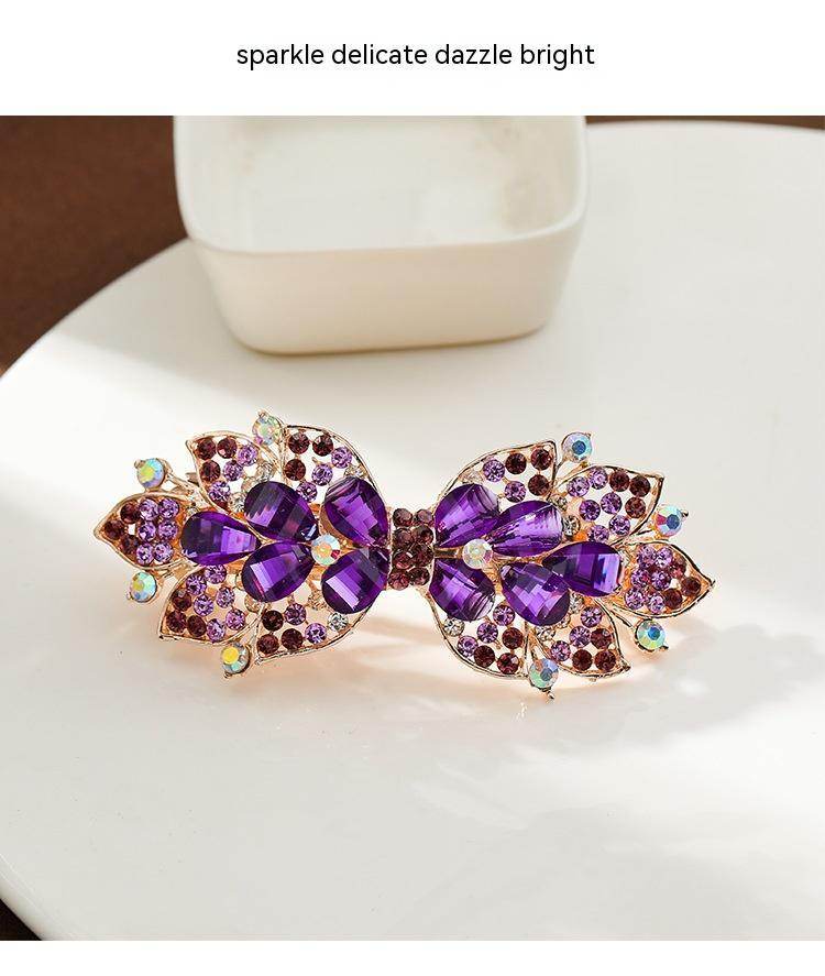 Rhinestone bow hair clip Accessories - www.Shopthatapp.com
