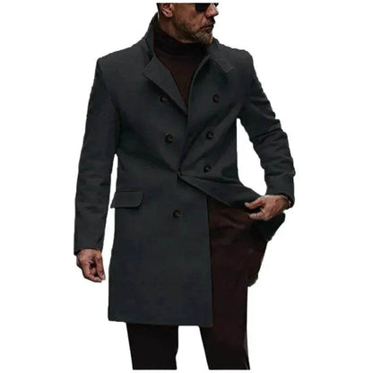 Warm Autumn Winter  Lapel Casual long  Business Coat for Men - www.Shopthatapp.com