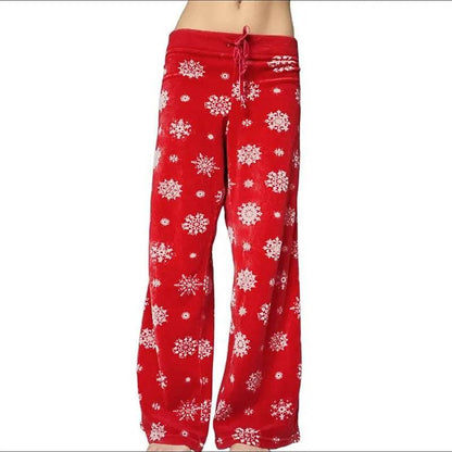 Snowflake Casual Straight Leg  trouser Pants For Women - www.Shopthatapp.com