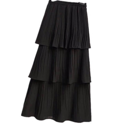 Women's Spring And Summer Chiffon layered Midi maxi Skirt - www.Shopthatapp.com