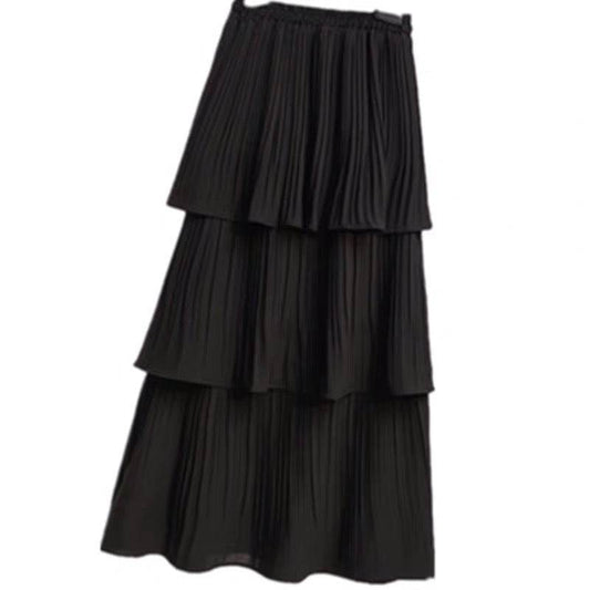 Women's Spring And Summer Chiffon layered Midi maxi Skirt - www.Shopthatapp.com