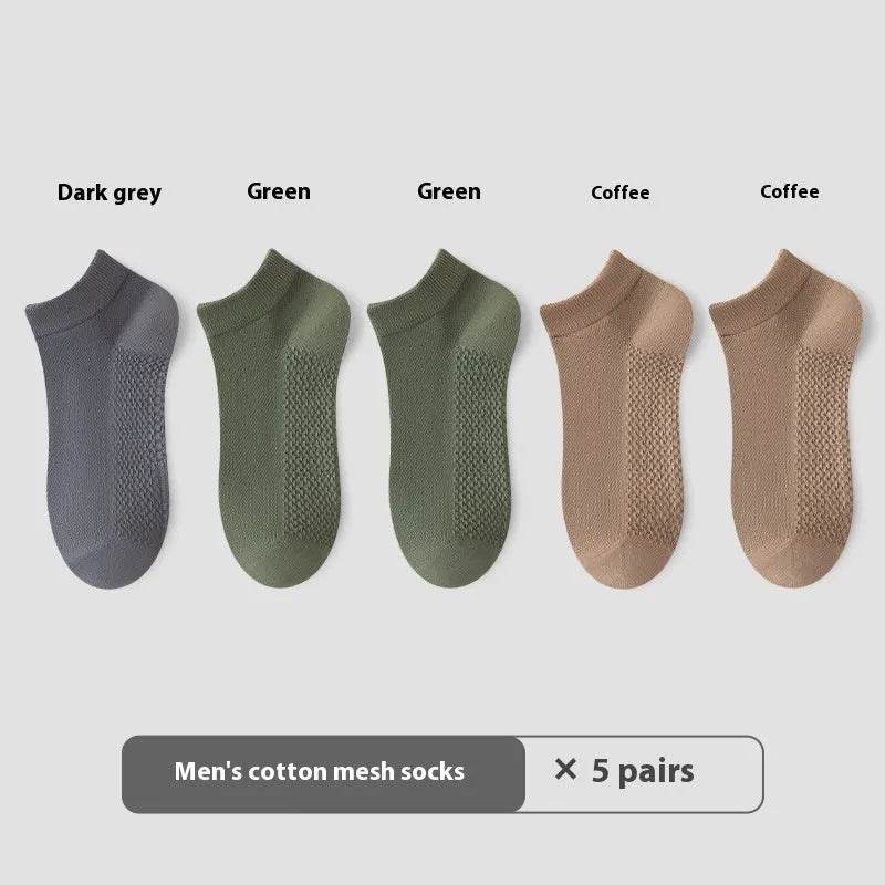 Cotton Anti-Pilling Ankle socks absorbing Invisible Tight Mesh Boat Socks - www.Shopthatapp.com