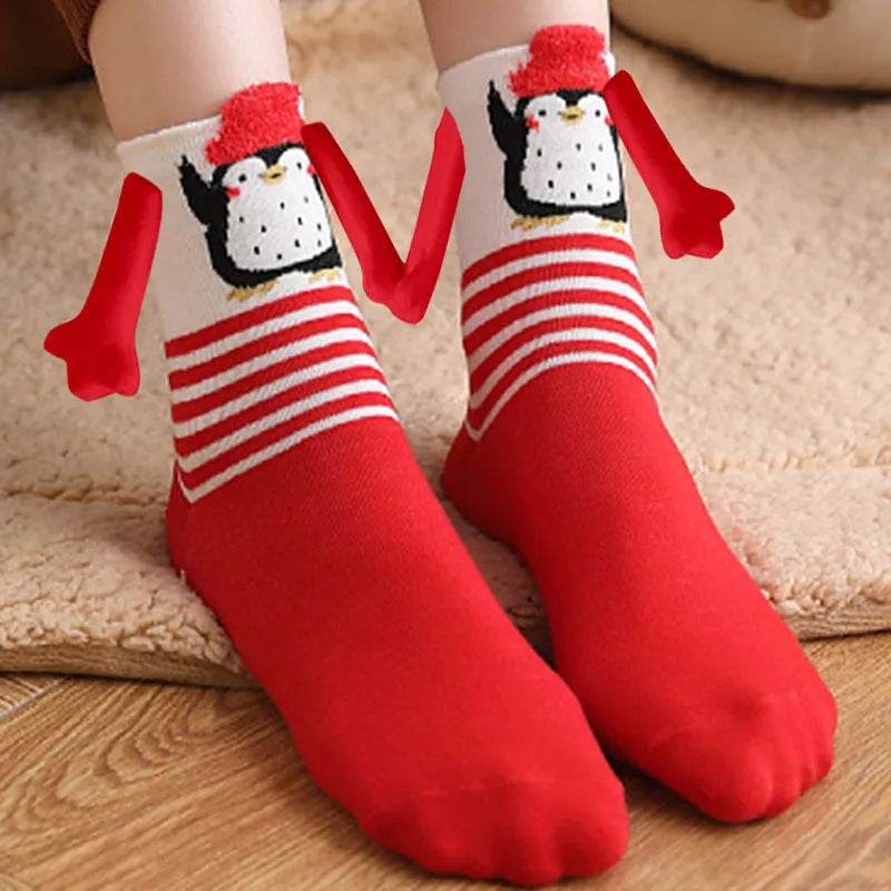 Christmas Stockings Autumn Winter Cotton Magnet Lodestone Hand Tube Socks - www.Shopthatapp.com