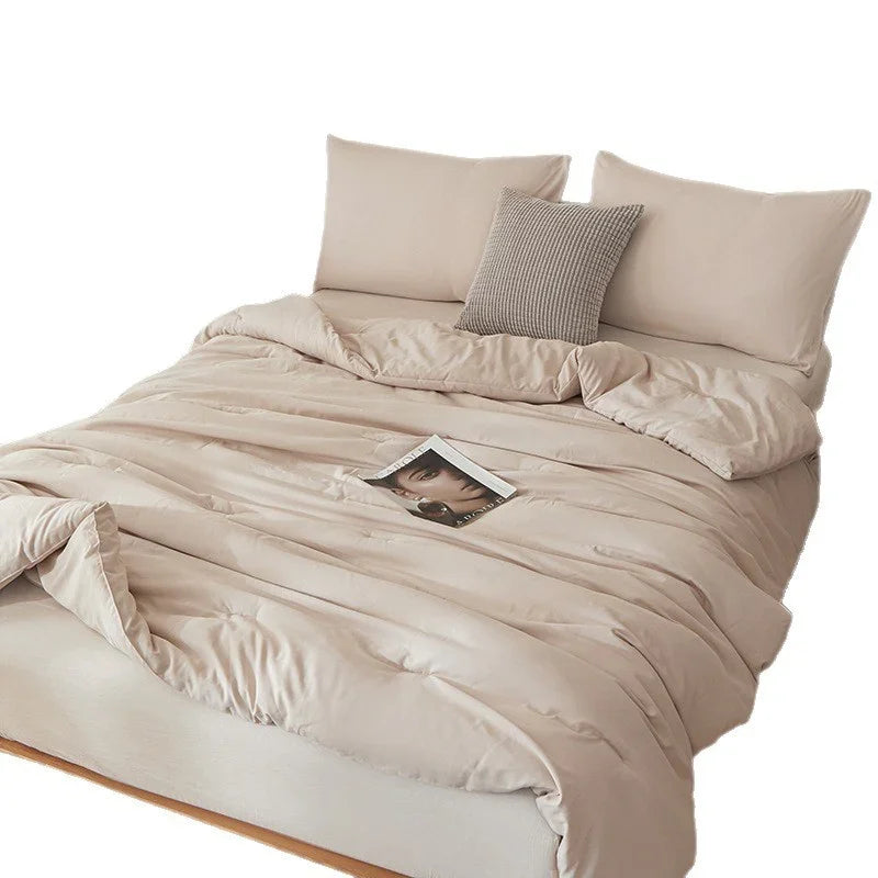 Cross-border Synthetic Quilt Four Seasons Duvet Insert Washed Cotton Brushed Duvet Insert Factory Foreign Trade Wholesale - www.Shopthatapp.com