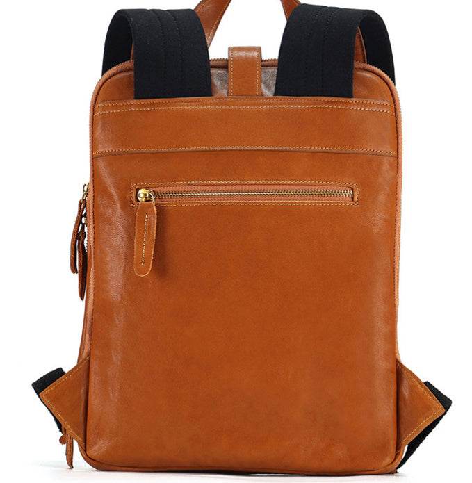 Multi-laminated Retro Genuine Leather Backpack - www.Shopthatapp.com