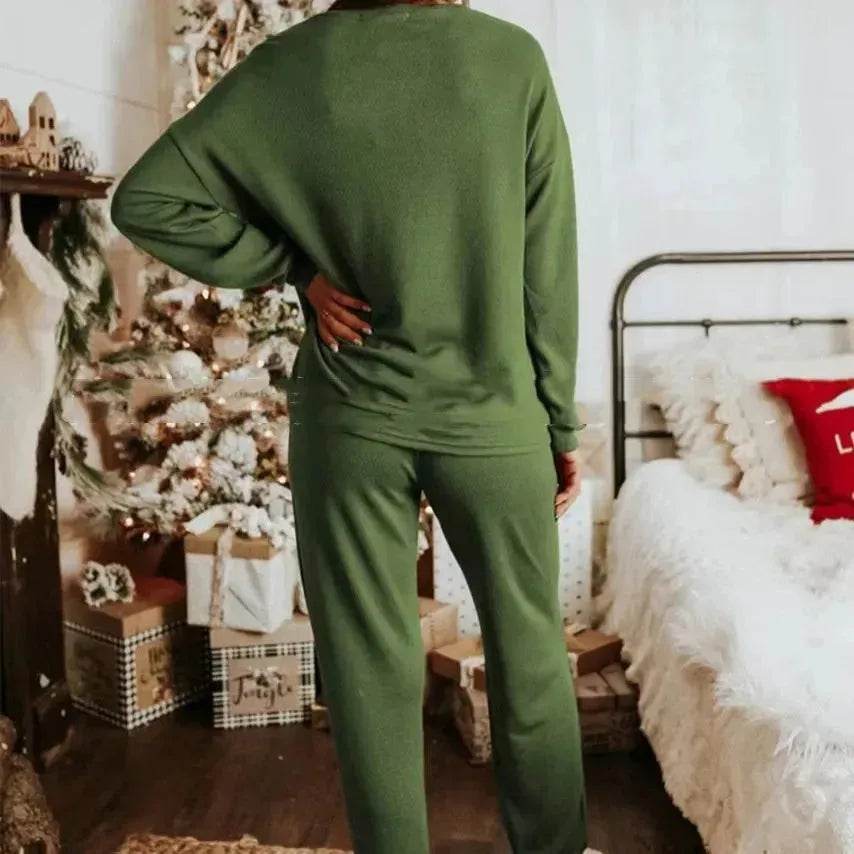 Women's Christmas sweatsuit Sequins Long Sleeve Pants Two-piece Set Fashion Casual Set - www.Shopthatapp.com