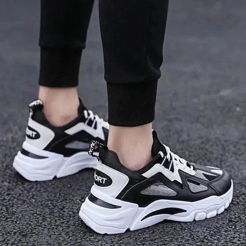Y2K Fashion Outfit White Sneakers Men Non Slip Walking Running Shoes Sports - www.Shopthatapp.com