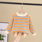 Children Rainbow Stripes Baby Round Neck Pullover Sweater Kids - www.Shopthatapp.com