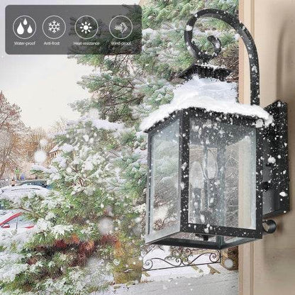 Large Outdoor Wall Light With Glass Supports Many Types Of Bulbs In 1 Pack - www.Shopthatapp.com