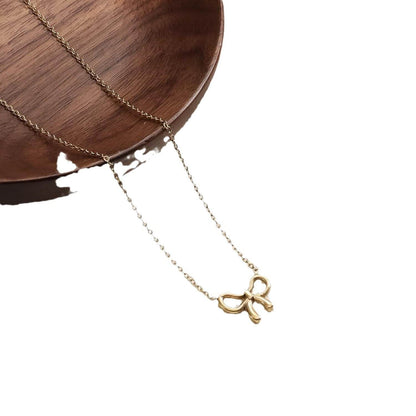 Simple Pearl Double Layer Choker Fashion Gold Color Necklaces Chain Small Bow Pendant Necklace Jewelry Gifts For Women Fashion Jewelry Valentine's Day Gifts - www.Shopthatapp.com